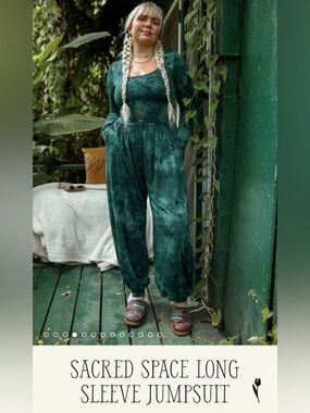 Purusha People Sacred Space Long Sleeve Jumpsuit size medium